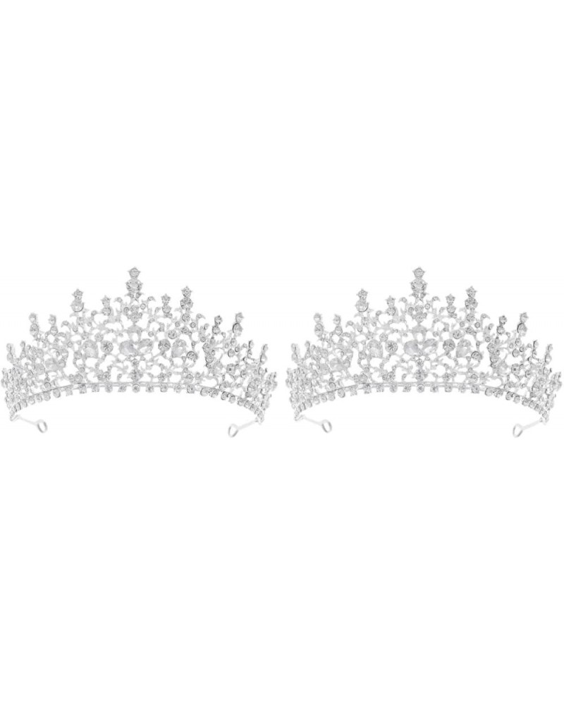 2 Pack Girl Crowns, Elegant Wedding Crowns for Bride Wedding Tiaras for Bride Bridal Tiaras for Wedding Tiara Crowns, Rhinest...