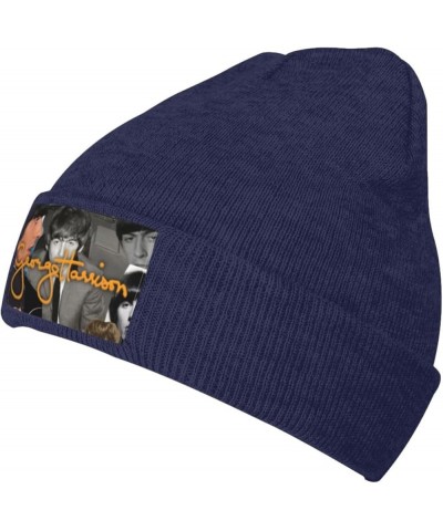 George Music Harrison Warm Knitted Wool Hat Cuffed Cap Winter Warm Fashion Hats Skull Knit Hat Unisex Black Navy Blue $10.36 ...