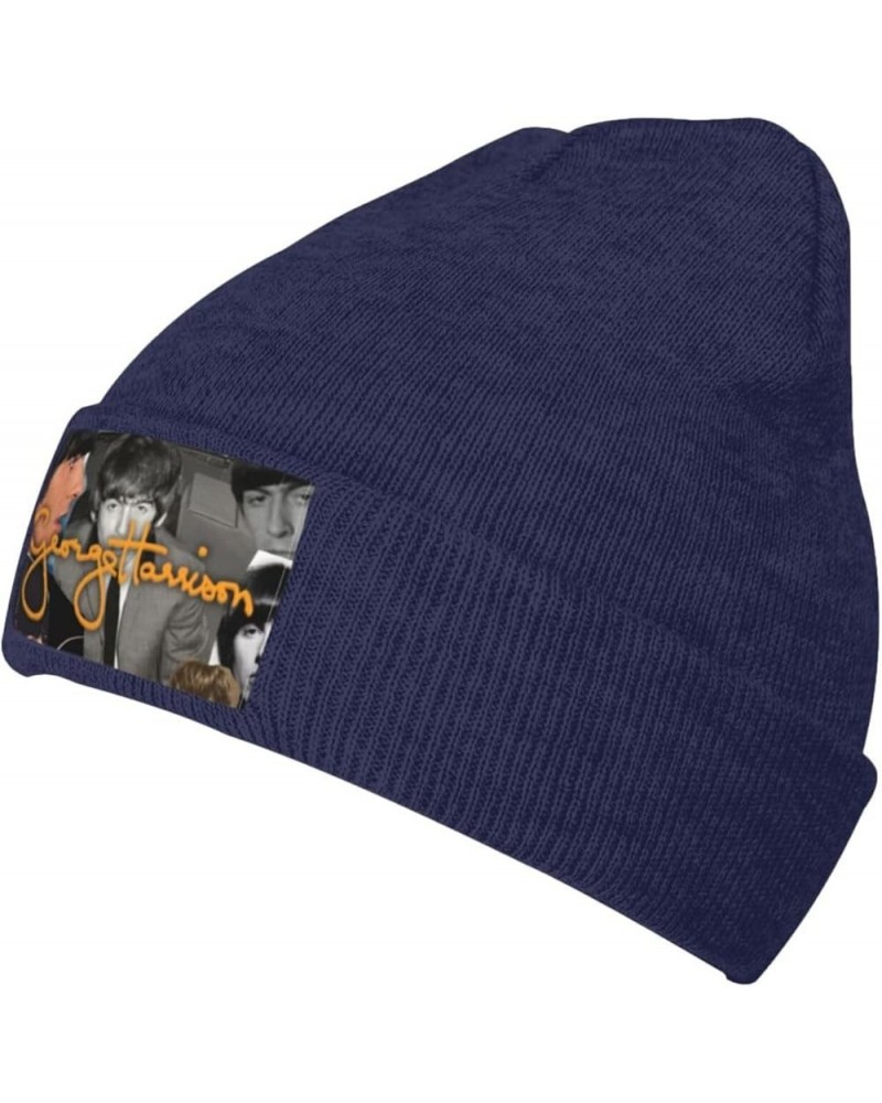 George Music Harrison Warm Knitted Wool Hat Cuffed Cap Winter Warm Fashion Hats Skull Knit Hat Unisex Black Navy Blue $10.36 ...