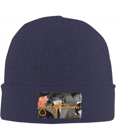 George Music Harrison Warm Knitted Wool Hat Cuffed Cap Winter Warm Fashion Hats Skull Knit Hat Unisex Black Navy Blue $10.36 ...