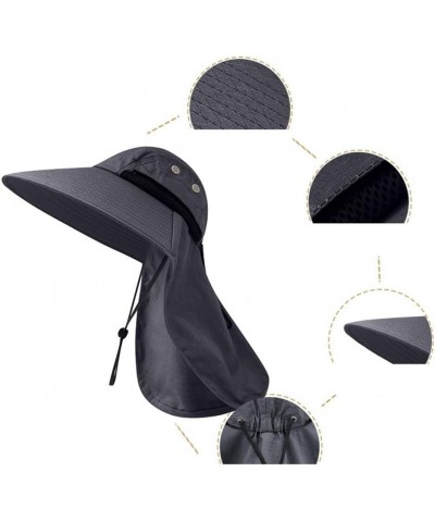 Summer Unisex-Adult UPF 50+ Uv Resistant Outdoor Fishing Hat Visor Cap Dark Gray $15.36 Sun Hats