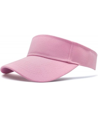 Cotton Outdoor Topless hat Visor Sun hat Volunteer Travel Sun hat One Size Pink $15.66 Sun Hats