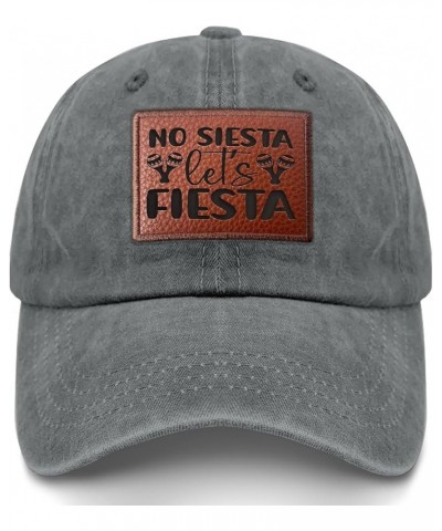 No Siesta Let's Fiesta Golf Hat Funny Running Cap Gifts for Mom Who Like Engraved,Running Caps Suitable for Light Grey $12.23...