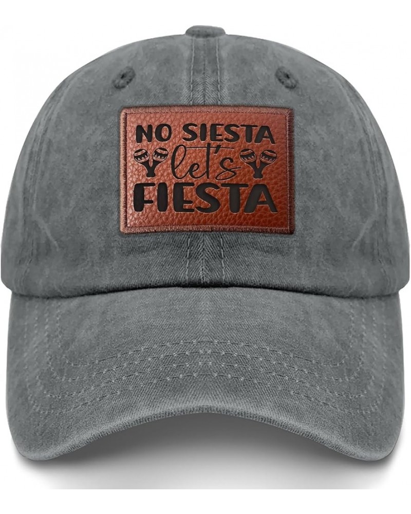 No Siesta Let's Fiesta Golf Hat Funny Running Cap Gifts for Mom Who Like Engraved,Running Caps Suitable for Light Grey $12.23...