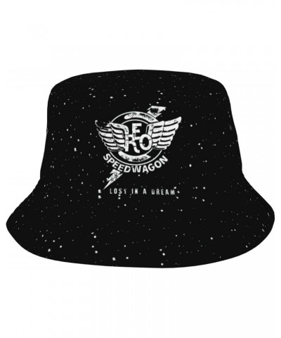 REO Musics Speedwagon Bucket Hat Men's and Women's Bucket Hat Outdoor Hat Style Bucket Hat Black $12.87 Bucket Hats