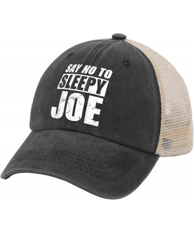 Say No to Sleepy Joe Hat Vote Hat for Mens Women AllBlack Custom Hat Birthday Hats Fishing Hats Outdoor Allblack $10.80 Cowbo...