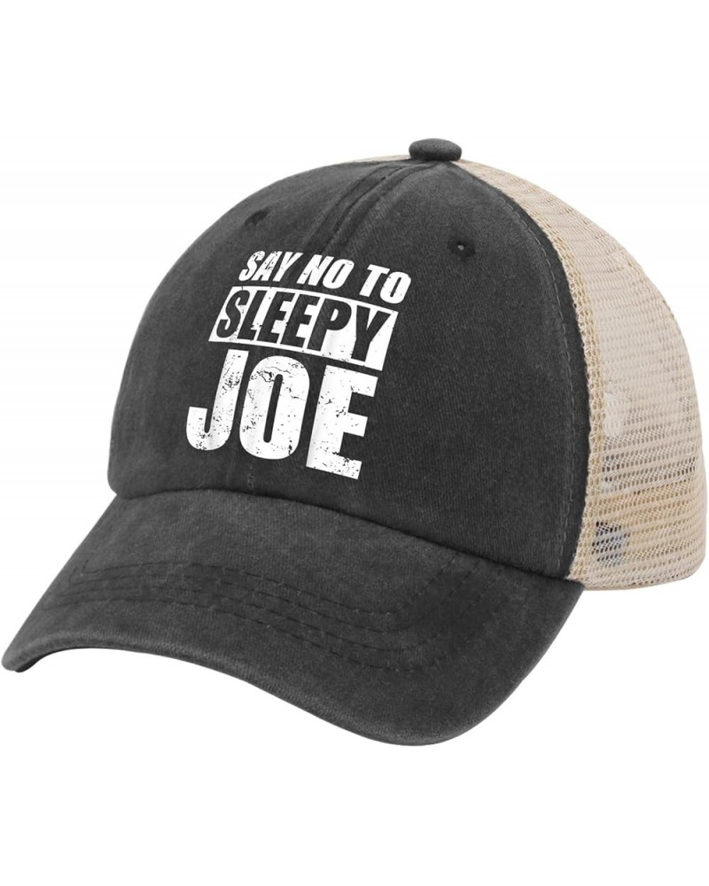 Say No to Sleepy Joe Hat Vote Hat for Mens Women AllBlack Custom Hat Birthday Hats Fishing Hats Outdoor Allblack $10.80 Cowbo...