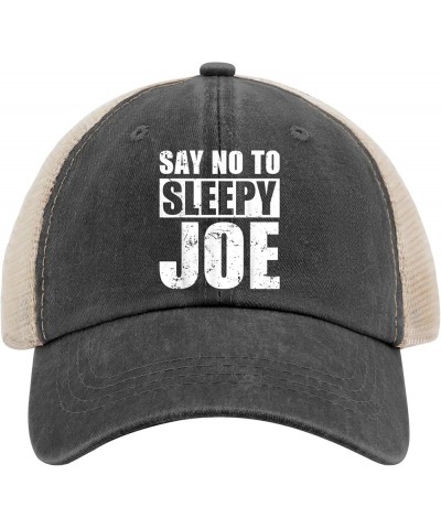 Say No to Sleepy Joe Hat Vote Hat for Mens Women AllBlack Custom Hat Birthday Hats Fishing Hats Outdoor Allblack $10.80 Cowbo...