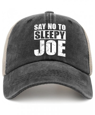 Say No to Sleepy Joe Hat Vote Hat for Mens Women AllBlack Custom Hat Birthday Hats Fishing Hats Outdoor Allblack $10.80 Cowbo...