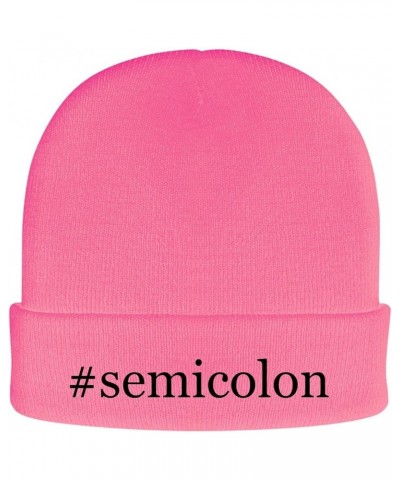 Semicolon - Hashtag Soft Adult Beanie Cap Pink $14.91 Skullies & Beanies