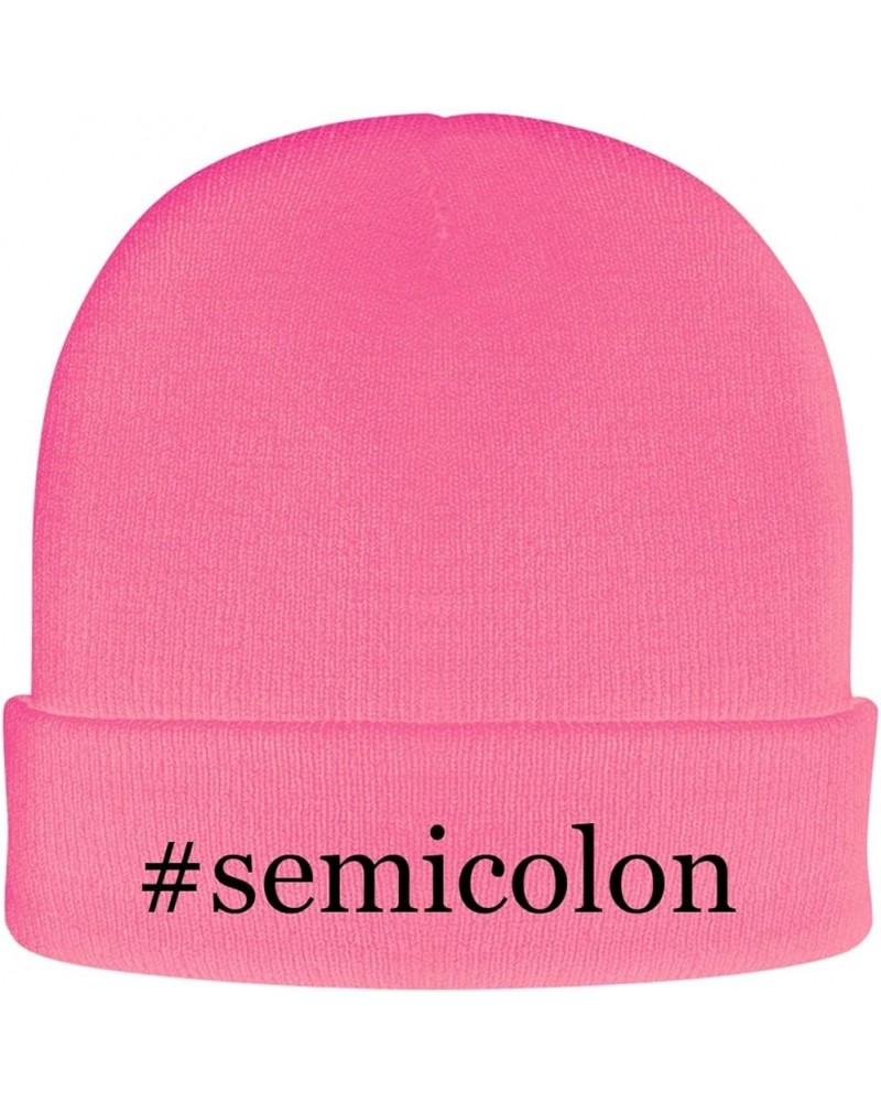 Semicolon - Hashtag Soft Adult Beanie Cap Pink $14.91 Skullies & Beanies