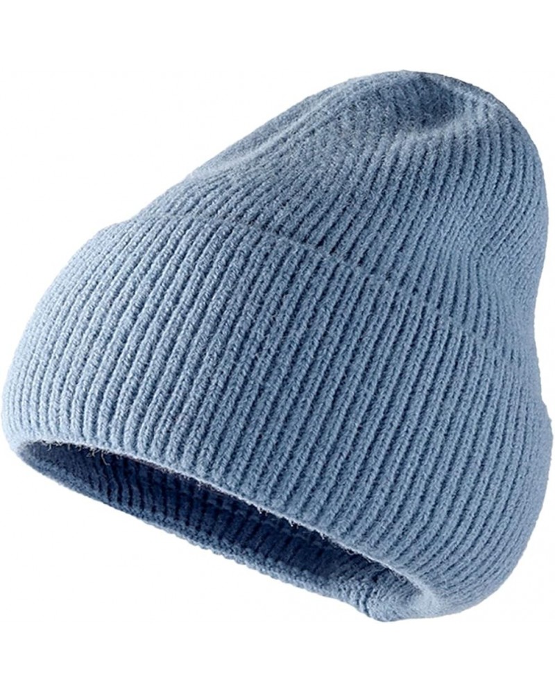 Trucker Hats Women's Solid Outdoor Hat Casual Warm Fashion Baseball Caps Hats for Men Outdoors Blue $8.46 Baseball Caps