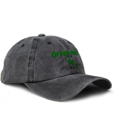 Soft Washed Baseball Cap Green Anole Reptiles Cotton Dad Hats for Men & Women Black Design Only $11.88 Baseball Caps