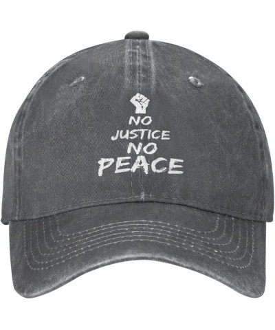 No Justice No Peace Cowboy Baseball Hat Adjustable Washable Cowboy Baseball Hat Unisex Black Deep Heather $17.57 Cowboy Hats