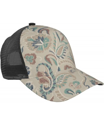 Paisley Curved Brim Mesh Baseball Cap Casual Sun Hat All Seasons for Unisex 7paisley 8 $8.63 Baseball Caps