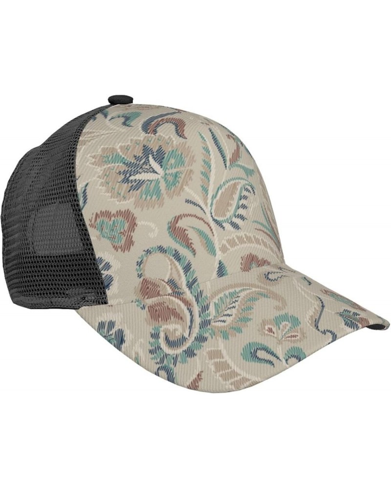 Paisley Curved Brim Mesh Baseball Cap Casual Sun Hat All Seasons for Unisex 7paisley 8 $8.63 Baseball Caps