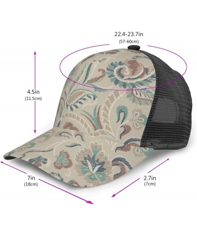 Paisley Curved Brim Mesh Baseball Cap Casual Sun Hat All Seasons for Unisex 7paisley 8 $8.63 Baseball Caps