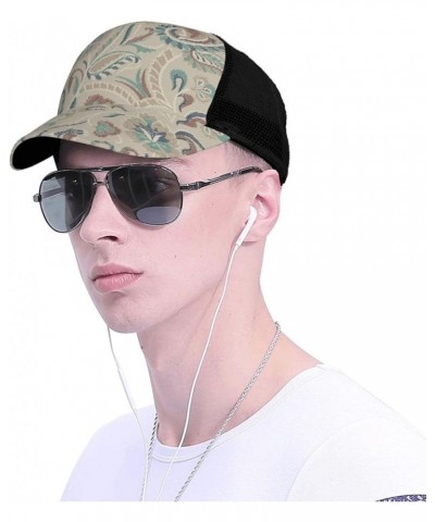 Paisley Curved Brim Mesh Baseball Cap Casual Sun Hat All Seasons for Unisex 7paisley 8 $8.63 Baseball Caps