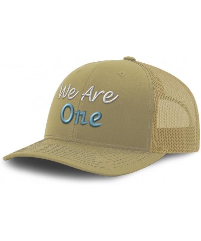 Trucker Hat Baseball Cap We are 1 Style B Cotton Dad Hats for Men & Women Khaki $14.57 Baseball Caps