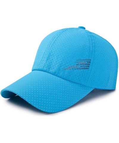 Blank Adjustable Cap Unisex Hat Visor Baseball Hat Mesh Baseball Caps Summer Sun Hat Sky Blue $7.03 Sun Hats