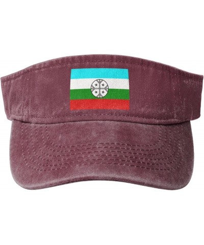 Huenteche Flag Sun Visor Hats for Women Men Sun Hat Cotton Golf Hat Vintage Baseball Cap Red $10.10 Visors