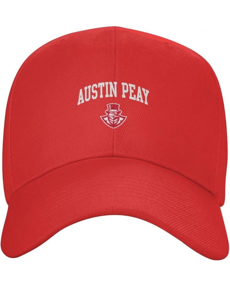 Austin Peay State University Baseball Caps Dad Hats Adjustable Size Outdoor Cap Red $10.56 Baseball Caps