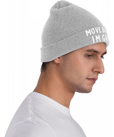 Move Bitch I'm Gay Mens Winter Beanie Hats Warm Knit Hats Skull Cap Print Winter Hat for Women Gray $10.06 Skullies & Beanies