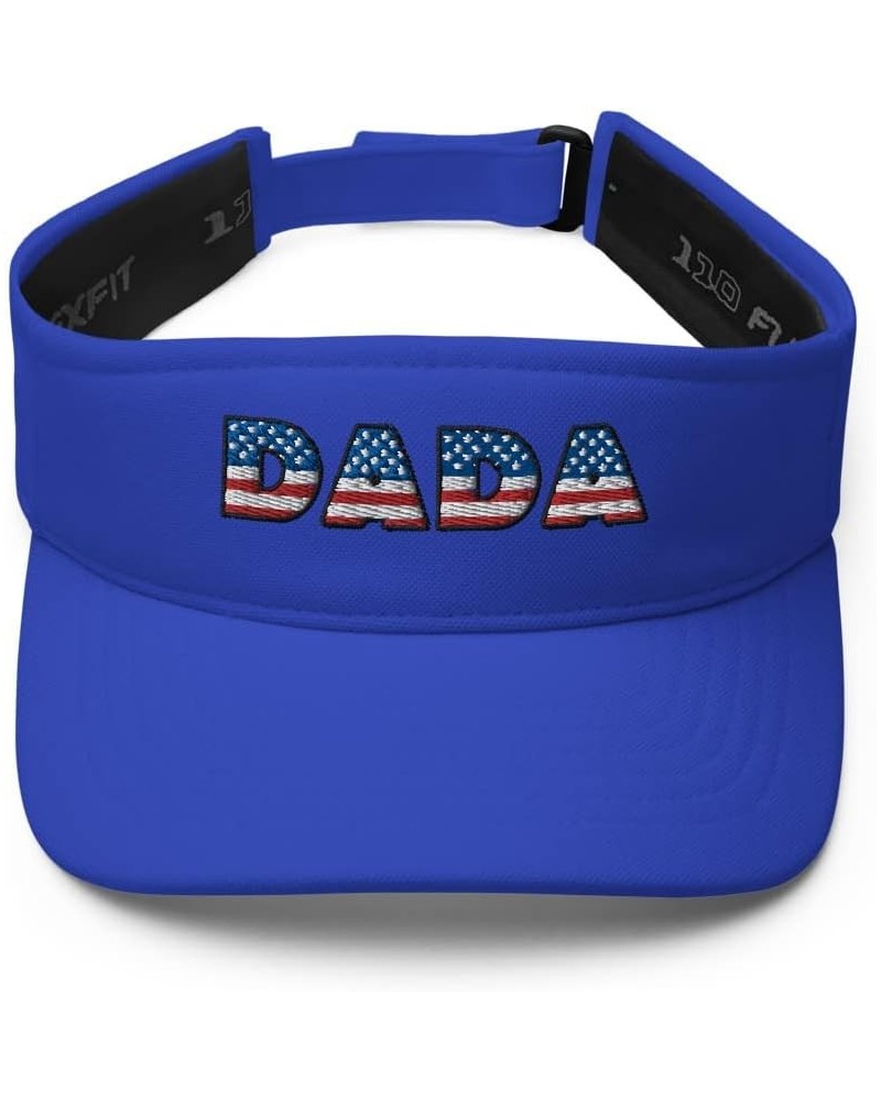 Dada hat, Embroidered American Flag Visor hat, dada Gifts, Military, Patriot hat, Patriot Gifts. Royal $23.08 Visors