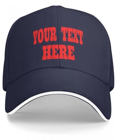 Custom Caps,Custom Photo Caps Your Custom Here,Add Your Own Text and Design,Classic Mens Womens Trucker Hats Navy Blue $7.40 ...