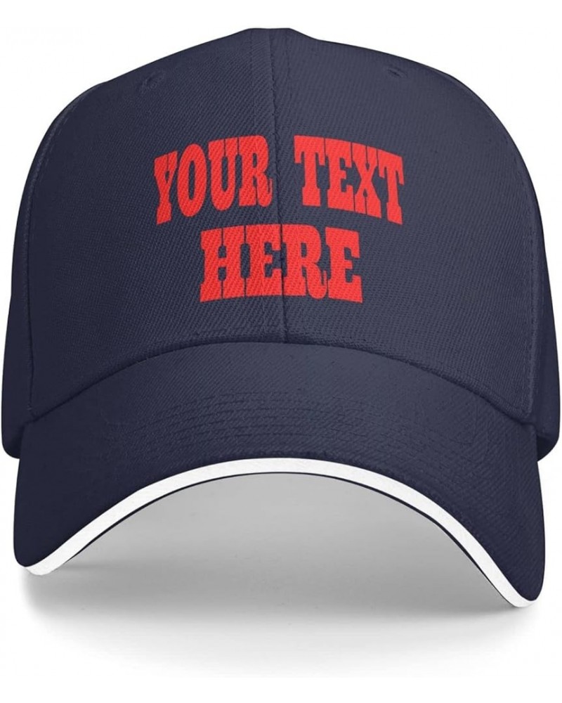 Custom Caps,Custom Photo Caps Your Custom Here,Add Your Own Text and Design,Classic Mens Womens Trucker Hats Navy Blue $7.40 ...