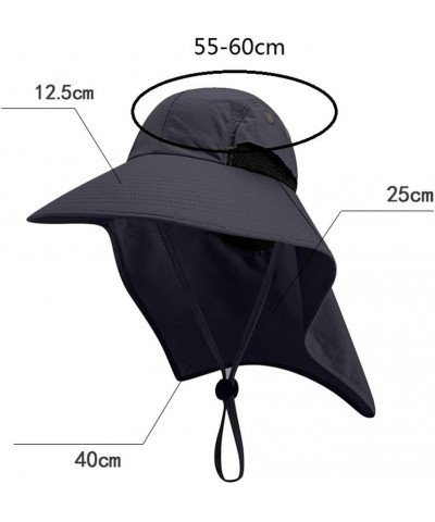 Summer Unisex-Adult UPF 50+ Uv Resistant Outdoor Fishing Hat Visor Cap Dark Gray $15.36 Sun Hats