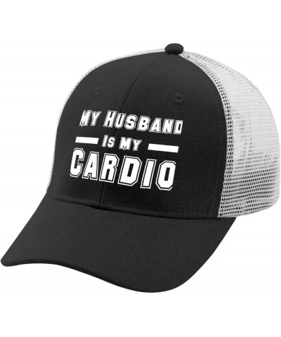 My Husband is My Cardio Baseball Cap Fish Hat Running Hat Men Gifts for Him Sun Cap Allblack $12.18 Sun Hats