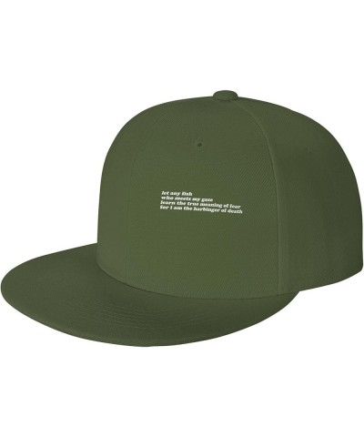 Men's Baseball Hats let Any Fish who Meets My Gaze Learn The True Meaning of Fear for i am The Harbinger of Death Moss Green ...