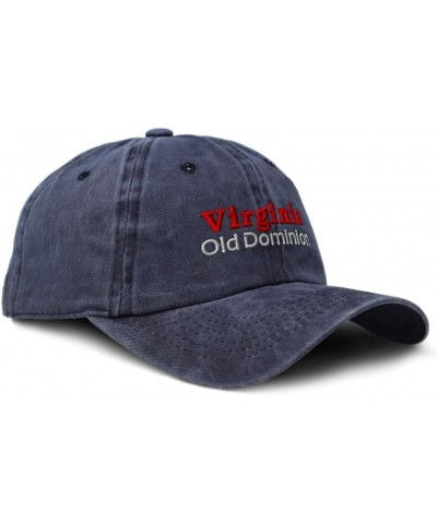 Soft Washed Baseball Cap Virginia Old Dominion Cotton Dad Hats for Men & Women Navy $12.04 Baseball Caps