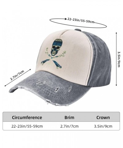 Israel Israeli Flag Skull Baseball Cap Adult Adjustable Casual Duck Tongue Hat Golf Caps Trucker Hats Gray $11.88 Baseball Caps