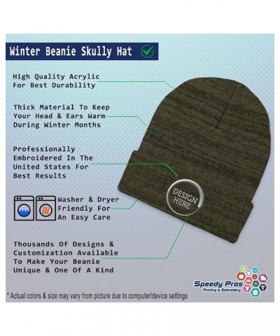 Beanies for Men Christmas Snowflake H Embroidery Christmas Winter Hats for Women Acrylic Skull Cap 1 Size Heather Olive Green...