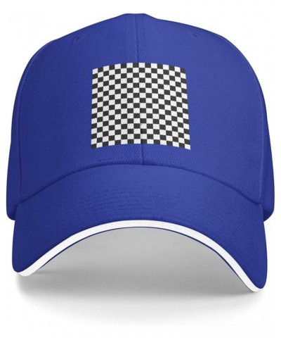 Black and White Checkered Picture Casual General Baseball Cap Black : Comfortable, Light Blue $10.69 Baseball Caps