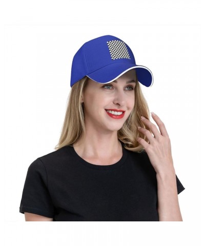 Black and White Checkered Picture Casual General Baseball Cap Black : Comfortable, Light Blue $10.69 Baseball Caps