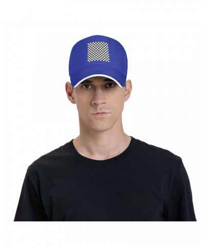 Black and White Checkered Picture Casual General Baseball Cap Black : Comfortable, Light Blue $10.69 Baseball Caps