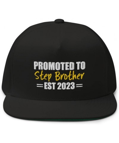 Promoted to Step Brother Est 2023 Pregnancy Announcement Hat Black $19.69 Baseball Caps