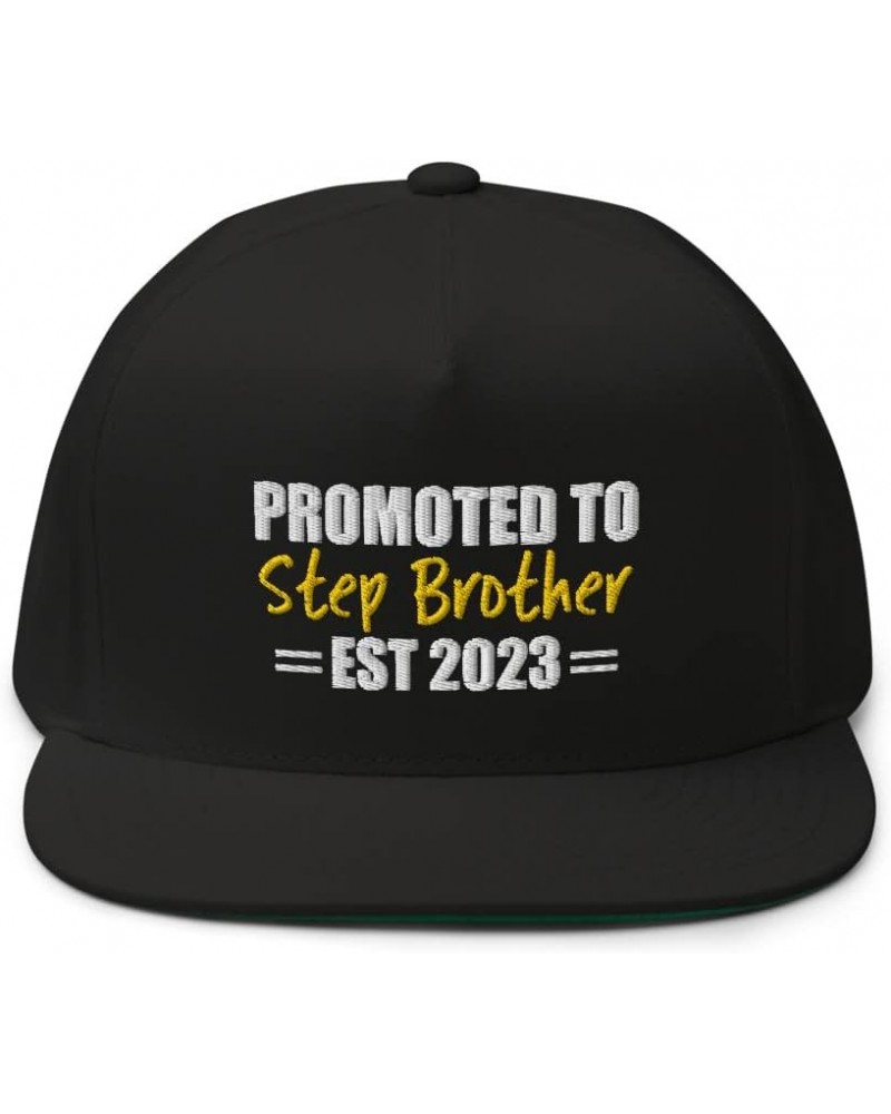 Promoted to Step Brother Est 2023 Pregnancy Announcement Hat Black $19.69 Baseball Caps