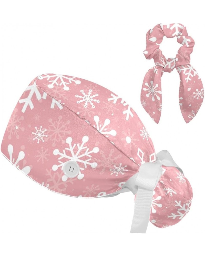 Christmas Snowflakes Classic Working Cap Adjustable Tie Back Hat Ponytail Holder Hair Accessories Color 8 $10.82 Skullies & B...