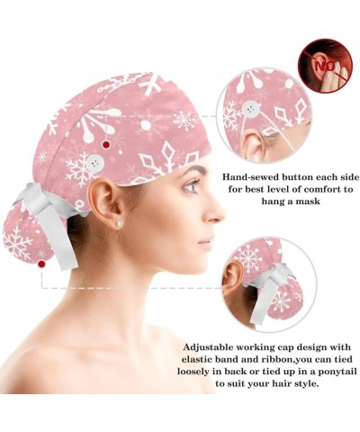 Christmas Snowflakes Classic Working Cap Adjustable Tie Back Hat Ponytail Holder Hair Accessories Color 8 $10.82 Skullies & B...