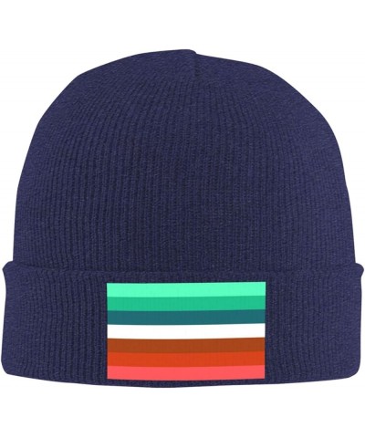 Omnisexual Pride Cozy Knitted Hat for Winter - Warm Comfort Black Navy Blue $11.68 Skullies & Beanies