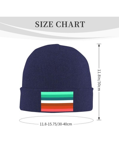 Omnisexual Pride Cozy Knitted Hat for Winter - Warm Comfort Black Navy Blue $11.68 Skullies & Beanies