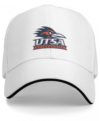 UTSA Roadrunners Sandwich Cap Unisex Classic Baseball Capunisex Adjustable Casquette Dad Hat White $7.65 Baseball Caps