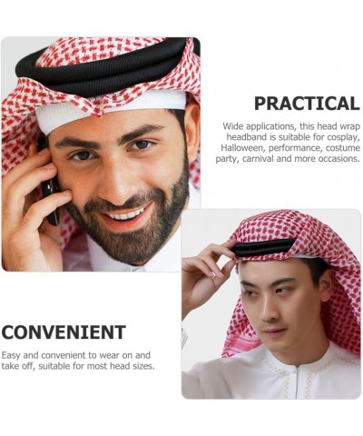 Dubai Men Headband Arab Scarf Rope PU Muslim Keffiyehs Head Wrap Scarf Rope with Tassel Muslim Headscarf Headband Suit Headpi...