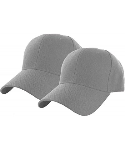 Mens Summer Baseball 2PC Solid Cap Summer Sports Color Outdoors Casual Hat Sun Protection Cap for Ladies Grey $8.43 Baseball ...