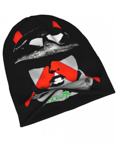 X-Ray Rock Spex Band Knit Beanie Hats Lightweight Cap Thin Slouchy Skull Hat Headwear for Women Men Black $11.79 Skullies & B...