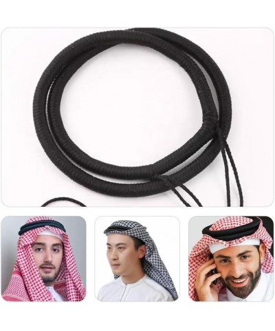 Dubai Men Headband Arab Scarf Rope PU Muslim Keffiyehs Head Wrap Scarf Rope with Tassel Muslim Headscarf Headband Suit Headpi...